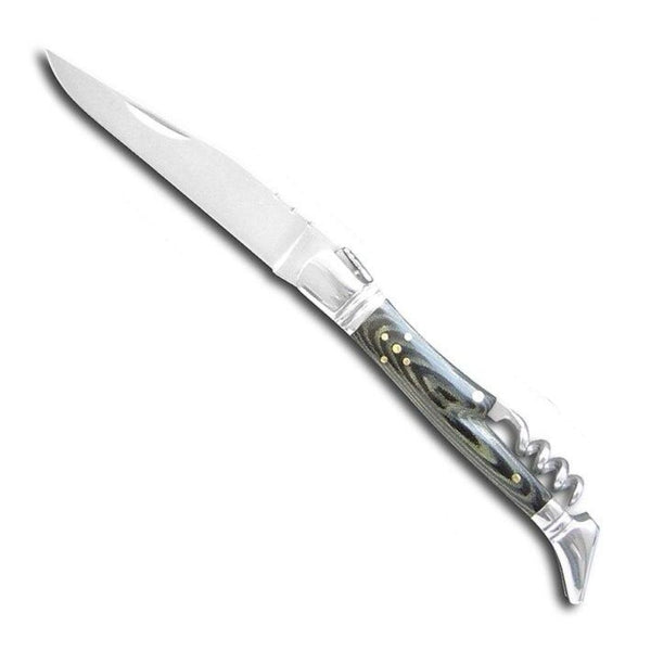 achat couteau laguiole en corne pliant avec tire bouchon