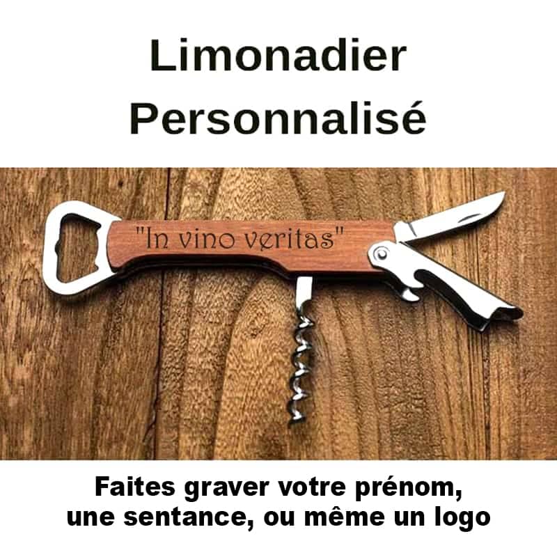 Limonadier Personnalisé Bois De Noyer