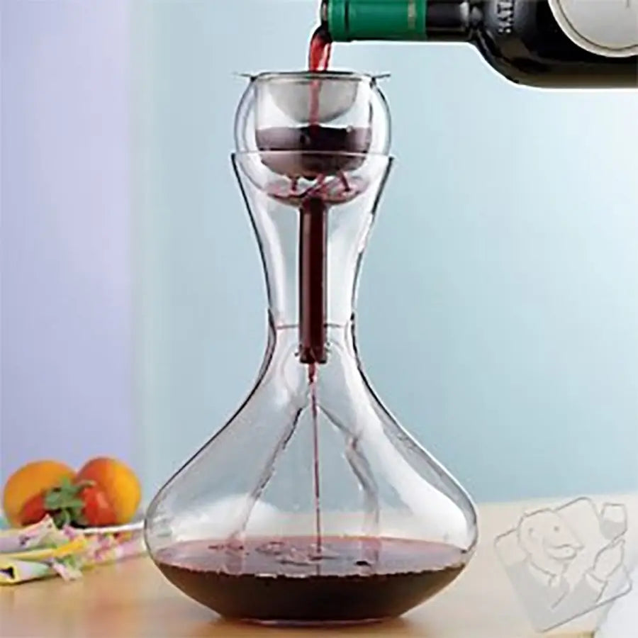 Vin avec aérateur intégré verseur et filtre, vin rouge Carafe