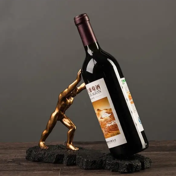 Porte Bouteilles Caves à vin Porte Simple en Acier Inoxydable vin