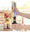 ouvre bouteille electrique Silver Glass (USB)_lumière violette en ouverture de bouchon_Le Bon Tire-Bouchon