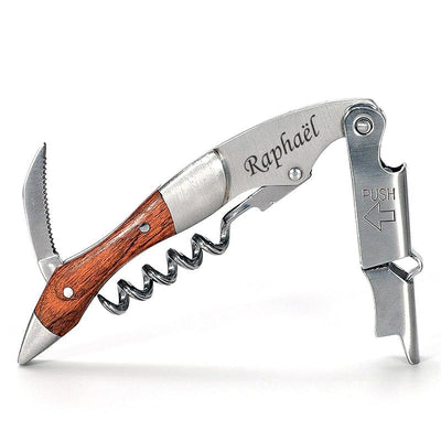 Regalo Grabado Tire-bouchon Personnalisé En Acier Inoxydable Mat Avec