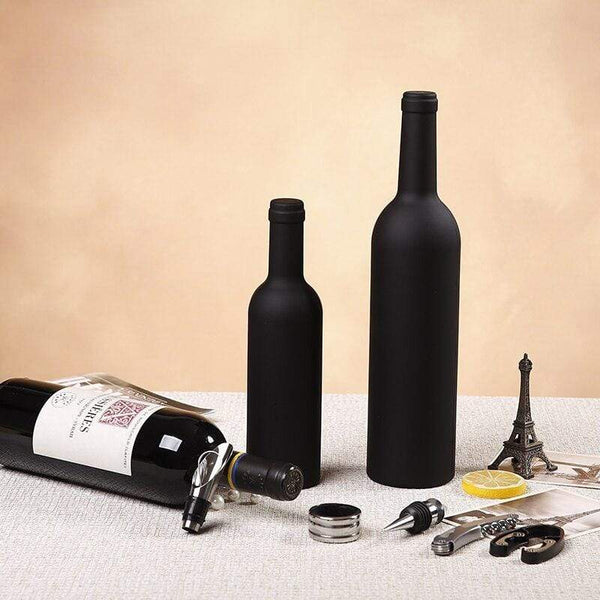 Coffret Set à vin 4 pièces forme bouteille